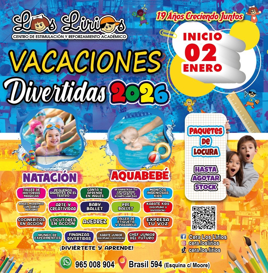 👶👧 ¡Natación, Aquabebé y más! Vacaciones 2026 Los Lirios